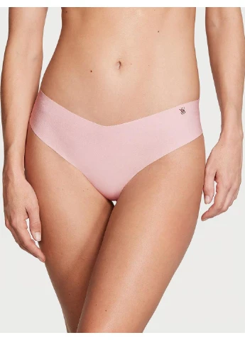 Трусики-стринги женские бесшовные No-Show Thong Panty розовые Victoria's Secret (330829516)