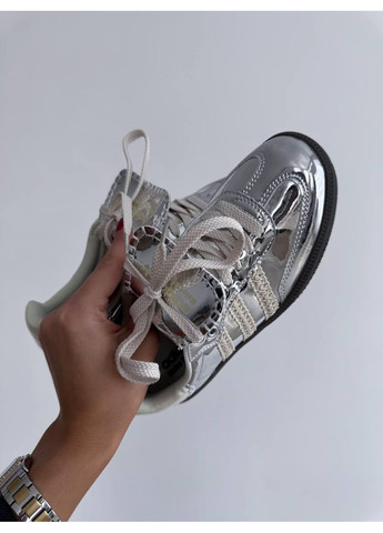 Серые демисезонные кроссовки мужские adidas samba wales bonner silver metallic адидас самба No Brand