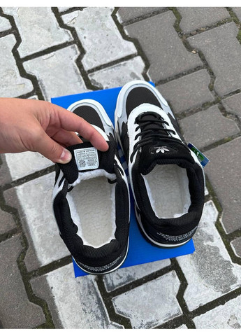 Чорні Зимовий кросівки чоловічі adidas niteball white black winter fur адідас найтбол No Brand