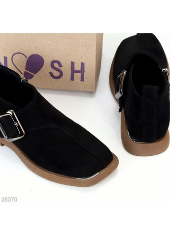 No Brand 🤎 Туфли "Belle" из натуральной замши черный з, — (363058421)