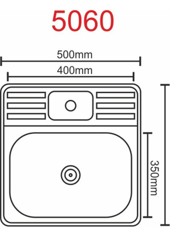 Кухонна мийка з нержавіючої сталі САТИН 5060 (0,7/160 мм) Valeso (336937264)