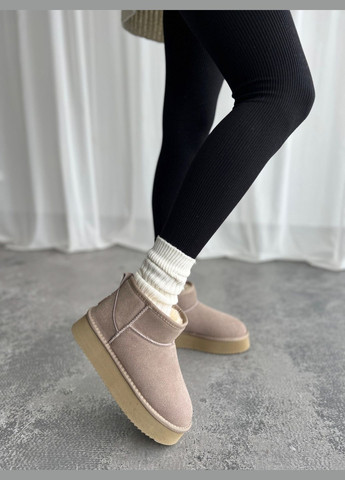 Угги на платформе натур. замша, угги платформа, угги ITTS (314692478)