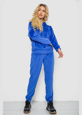 Спортивний костюм жіночий велюровий, колір темно-синій, 177R022-1 Ager (317343509)