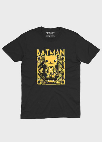 Чорна чоловіча футболка з принтом супергероя - бетмен (ts001-1-bl-006-003-004) Modno