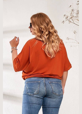 Цегляний світшот жіночий однотонний Style Point однотонний без декору (347149428)