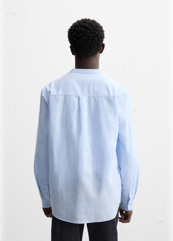 Светло-голубой классическая рубашка однотонная Zara