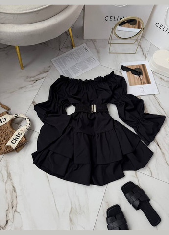 Чорна пляжна, повсякденний, кежуал, вечірня жіноча сукня FINO Mode