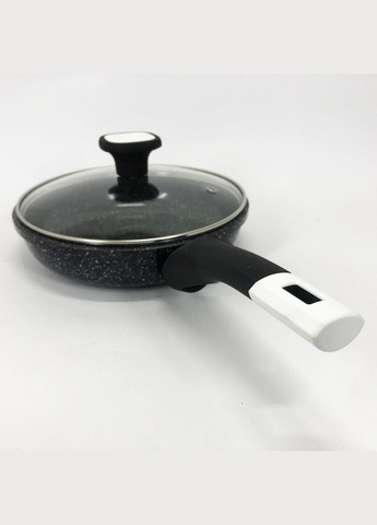 Сковорода UN-5143 20 см с крышкой с антипригарным гранитным покрытием, для всех видов плит Unique (364664779)