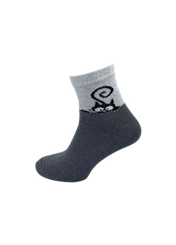 Комбинированные носки женские, высокие. котик хвостатый. комплект из 3х пар. цвет: цветной микс. Крокус анималистичные (336948572)