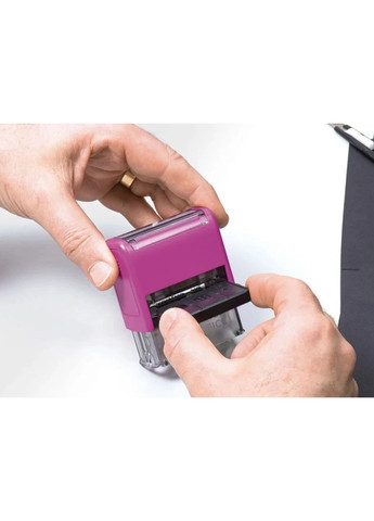 Штамп самонабірний на чотири рядки Англійською, Французькою та Іспанською мовою,виробник Trodat (365593477)