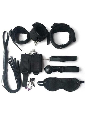 Набор для BDSM 7 аксессуаров Черный No Brand (366665555)