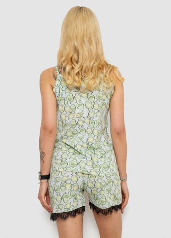 Оливкова піжама жіноча з принтом Good Night 243R2125