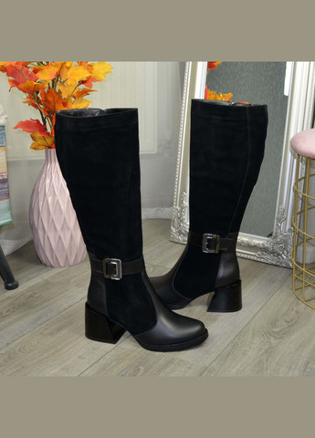 Осенние сапоги черные женские демисезонные. 36 размер Vasha para