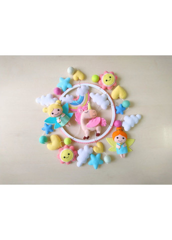 Дитячий мобіль із фетру Чарівний Світ ручної роботи, Фетровий мобіль у ліжечко No Brand (362679081)