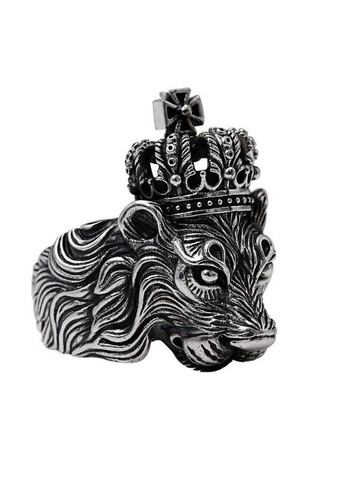 Чоловіча каблучка Лев у короні, каблучка у вигляді лева в британській короні, розмір регульований Fashion Jewelry (285110807)