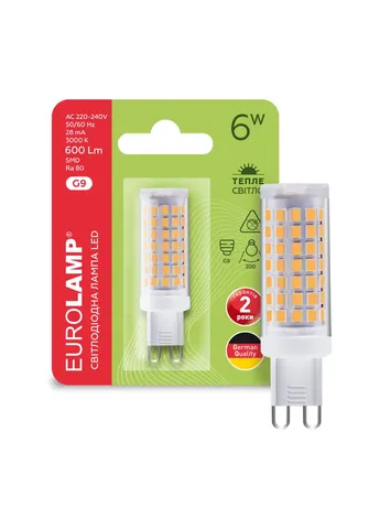 Лампочка (LED-G9-0630(220)) Eurolamp LED G9 6W 600Lm 3000K (406661927)