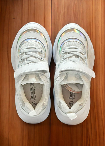 Білі осінні дитячі кросівки для дівчинки том м 7285а Tom.M
