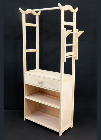 Стойка вешалка для одежды из дерева Полатен бланже (СВГ-004301) No Brand (328078305)