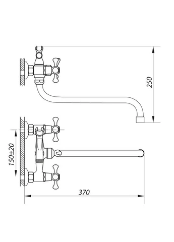 Змішувач для ванни D3Q (ZX0008) Zerix 856 (388589497)