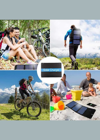 Солнечная панель складная портативная SPW19 40W Foldable Solar Panel Black VHG (338221066)