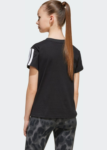 Черная демисезонная футболка essentials kids adidas