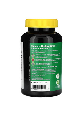 Кальцій та вітамін D3, смак малина-лимонад та полуниця, Alive! Calcium & Vitamin D3 Gummy,, 60 жувальних цукерок Nature's Way (315145832)