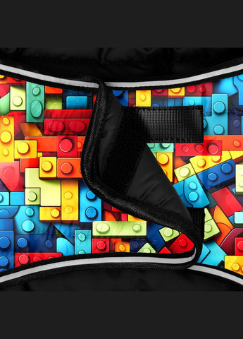 Курточка-накидка для собак Clothes, малюнок "Блоки", M, А 37 см, B 52-62 см, З 36-47 см WAUDOG (329436835)