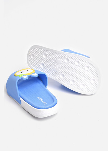 Шльопанці дитячі світло-блакитного кольору з малюнком Let's Shop (296199214)
