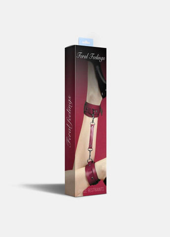 Поножи – Ankle Restraints, натуральная кожа, burgundy Feral Feelings (369949524)