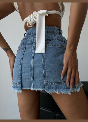 Женская стильная джинсовая мини-юбка с шортами в новом дизайне No Brand спідниця-шорти (291881845)