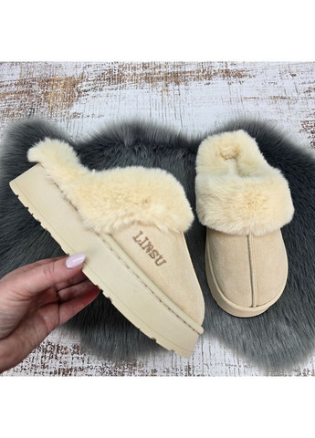 Бежевые тапочки домашние Fashion