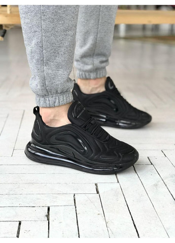 Черные демисезонные кроссовки мужские nike air max 720 black 1 найк аир макс 720 No Brand