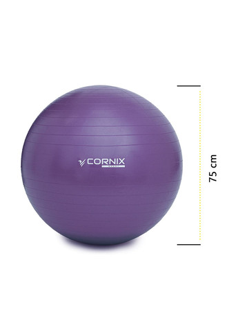 М'яч для фітнесу (фітбол) 75 см Anti-Burst XR-0027 Violet Cornix (318867543)