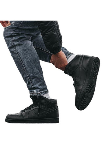 Черные зимние кроссовки air jordan winter черные Nike Air Jordan 1 High