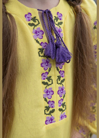 Вышиванка для девочки Ласточка желтая V&V 5364 (322814894)