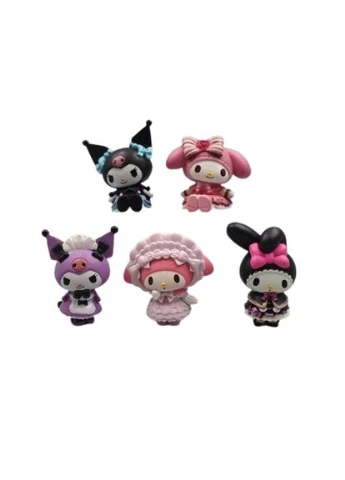 Куроми фигурки Kuromi Hello Kitty Привет Китти Хелло Китти Sanrio Санрио Моя мелодия My Melody аниме игровые фигурки 5шт Ashanti (393635308)