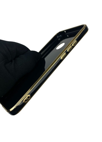 Чехол для P Smart Plus с кольцом-подставкой с золотой окантовкой на хуавей п смарт + черный gs1 Huawei (366234765)