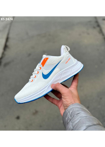 КРОСІВКИ ЖІНОЧІ NIKE AIR ZOOM WHITE BLUE НАЙК АІР ЗУМ No Brand білі демісезони (367170169)