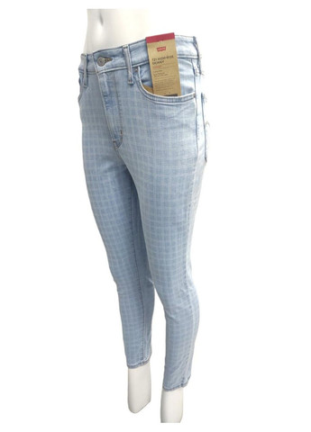 Жіночі джинси 721, короткі, вузькі з високою посадкою,голубий, розмір W27 - L30 slim fit Levi's - (370441988)