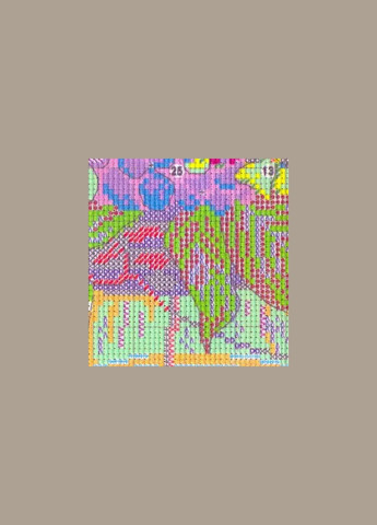 Набор для вышивания по нанесённой на канву схеме "Hydrangea and figs".AIDA 14CT printed, 26*31 см Joy Sunday (313613097)