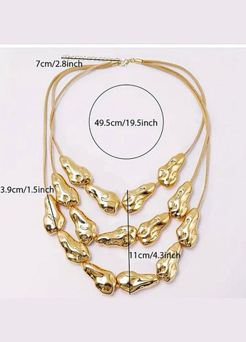 Колье многослойное Бусины барокко No Brand (347250591)