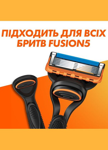 Змінні касети для гоління (леза картриджі) чоловічі Power 6 шт Gillette Fusion5 (323168371)