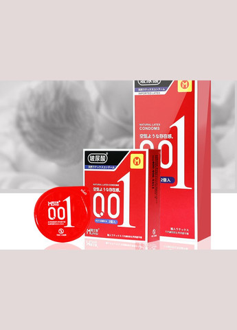 Презервативи із натурального латексу Red 001 (в упаковці 3 шт) Muaisi (307289539)