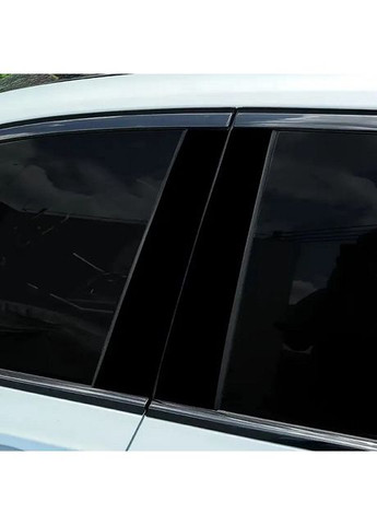 Наклейки на стойки дверей авто 3D TUNING STUDIO черные 500х220х0.15мм=2штуки No Brand (362499732)