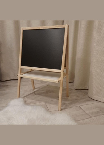 Мольберт дитячий двосторонній магнітний нефарбований, дошка для малювання, для крейди, маркерів і магнітів 3в1. Масяня (334727163)