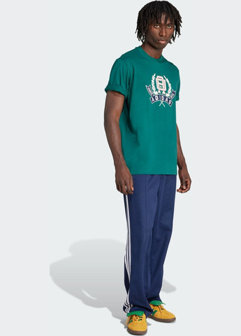 Зеленая футболка loose adidas