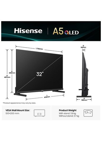 Телевізор (m482138) Hisense 32A5Q (366881286)