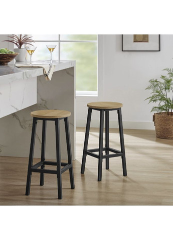 Барний стілець Halmar 2 штуки в стилі Loft натуральний Leobert (361952842)