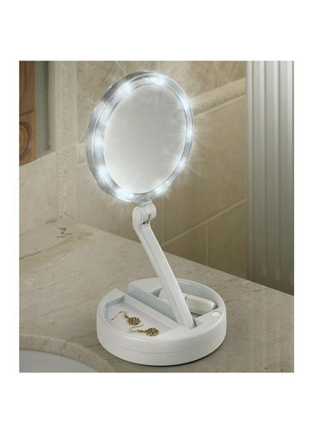 Дзеркало з підсвічуванням 2 в 1 кругле My Fold AWAY два варіанти з різних боків 1х та збільшення 10х Good Idea (315725126)