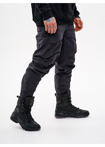 Карго штани з нейлону на мікрофлісі "Один", сірий Vakko (373714159)